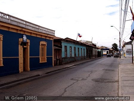 Copiapo: Casas antiguas en calle Atacama - sector Museo Regional (Atacama, Chile)
