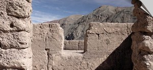 The ruins of the lost village Puquios in the Atacama desert, Chile