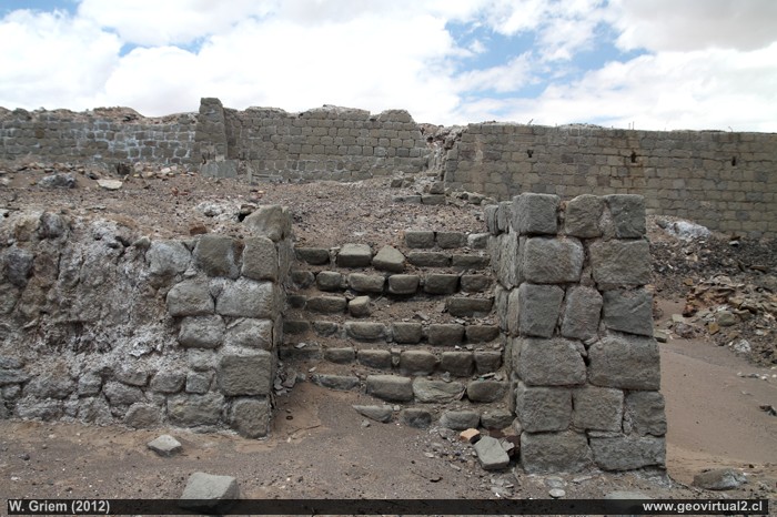 Ruinas de las ruinas de la oficina Delaware en el desierto de Atacama, Chile