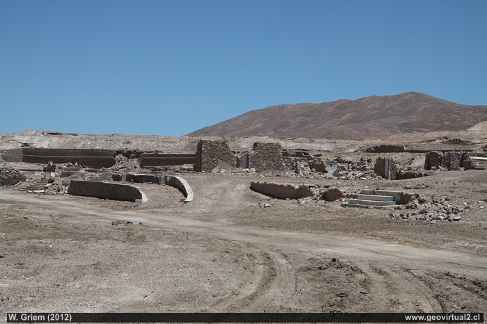 Ruinas de la oficina salitrera Santa Luisa en el desierto de Atacama, Chile