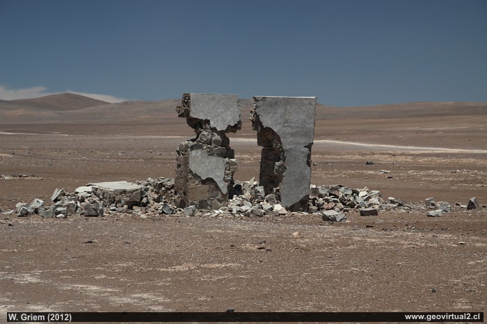 Ruinas de la oficina salitrera Portezuelo, desierto de Atacama