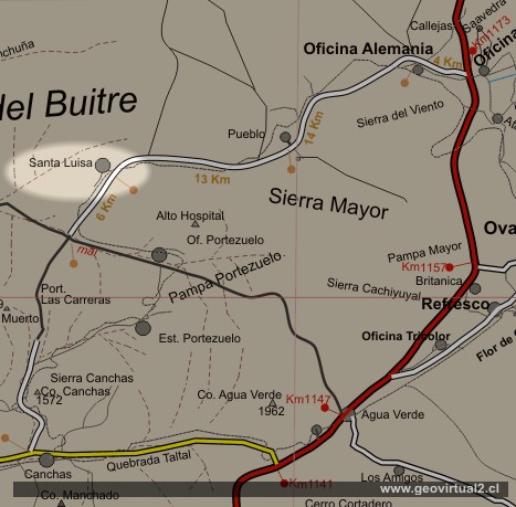 Mapa de la ubicación de la oficina Santa Luisa
