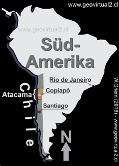 Carta sudamerica mit Atacama
