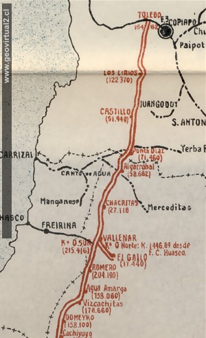 Carta ferrocarril de Atacama