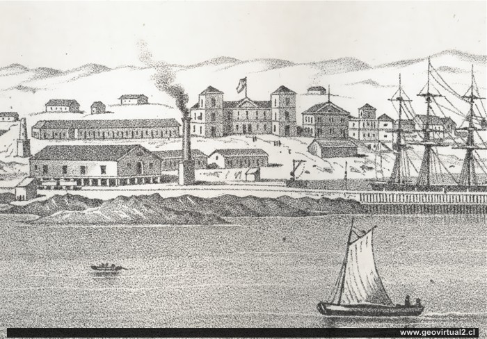 Puerto de Caldera en 1852 de Gilliss