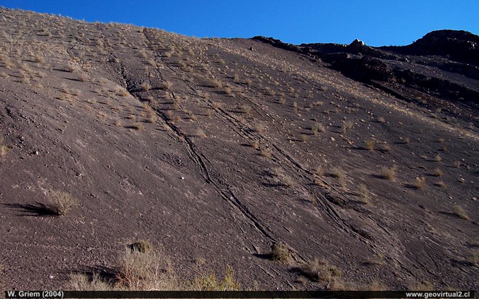 Estructura de slumping en el desierto Atacama (Chile)