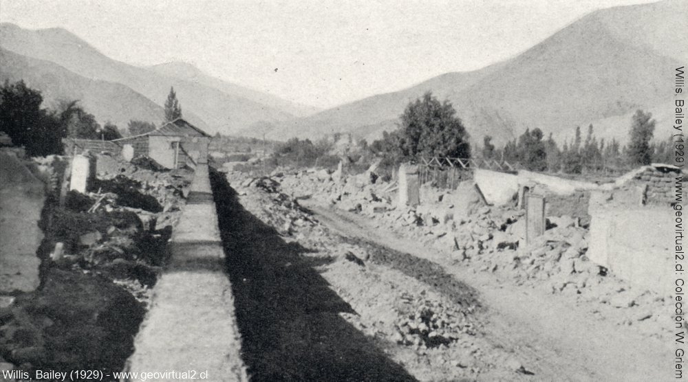 Daños en San Antonio, valle Copiapo, del terremoto de 1922