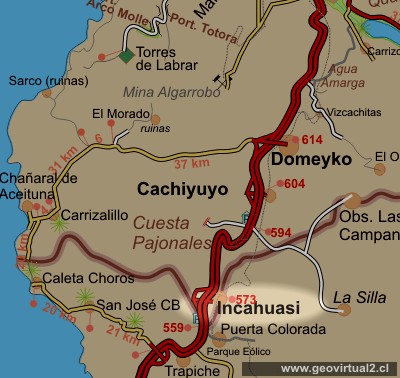 Carta ubicación de Incahuasi