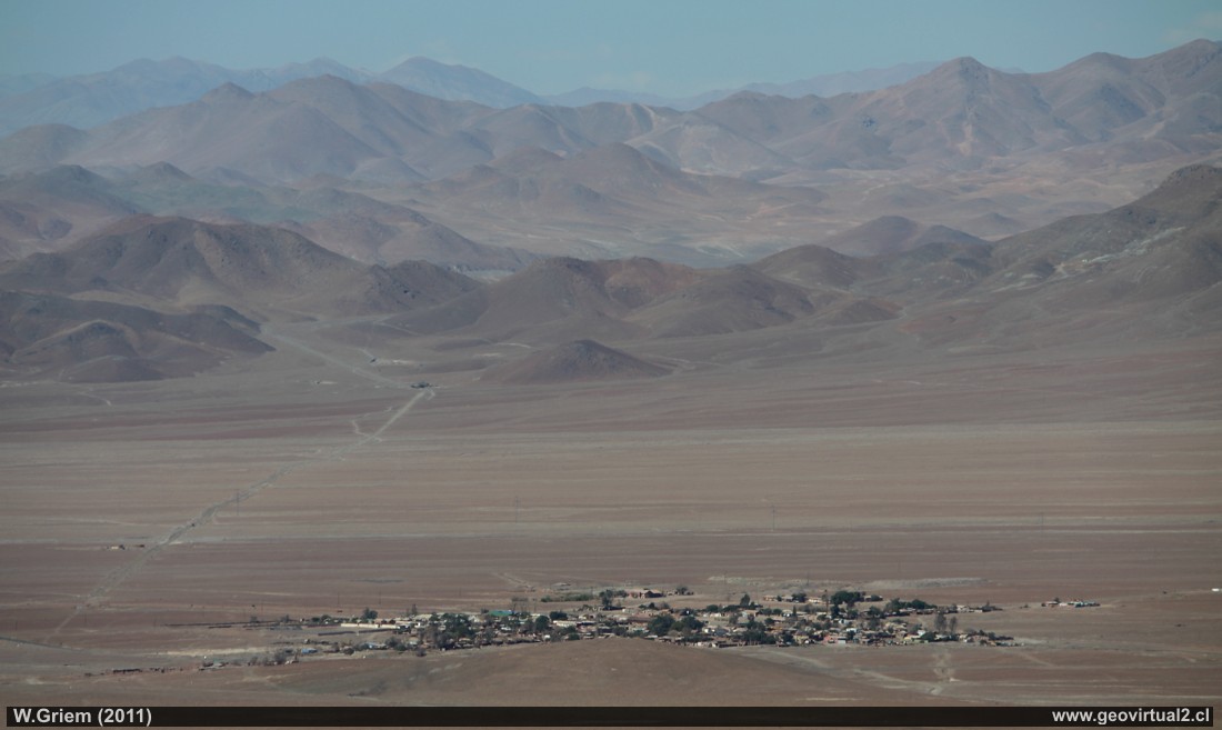 Vista panoramica a Inca de Oro en el desierto de Atacama, Chile