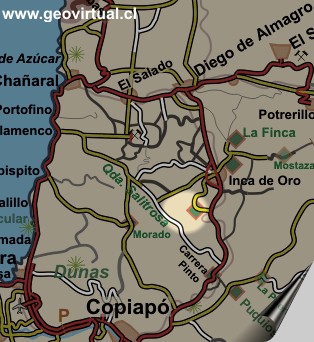 Karte bei Tres Puntas
