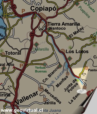 Karte vom Bereich La Semilla