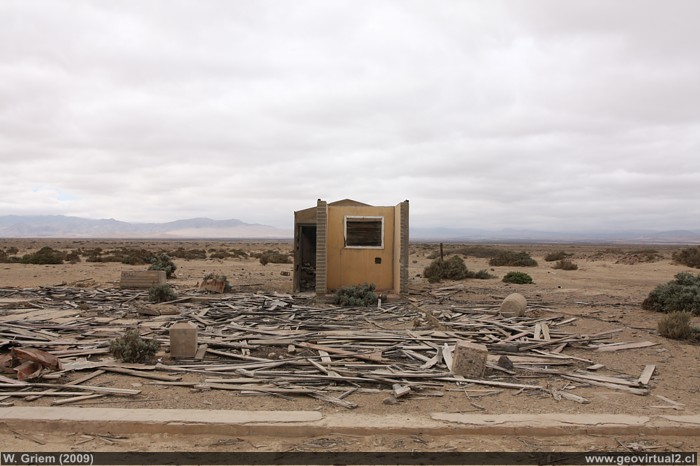 Ruinas de la estación ferrea Castilla en la Region de Atacama, Chile