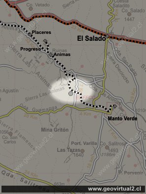 Tunel de Las Animas - mapa de ubicacion