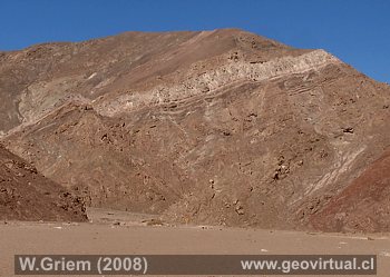 Formación Qda. Paipote - estratos La Puerta, en Atacama (Chile)