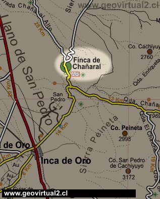 Carta del sector La Finca de Chañaral, Atacama - Chile