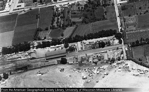 Foto aérea de la estacón de Copiapó en 1937