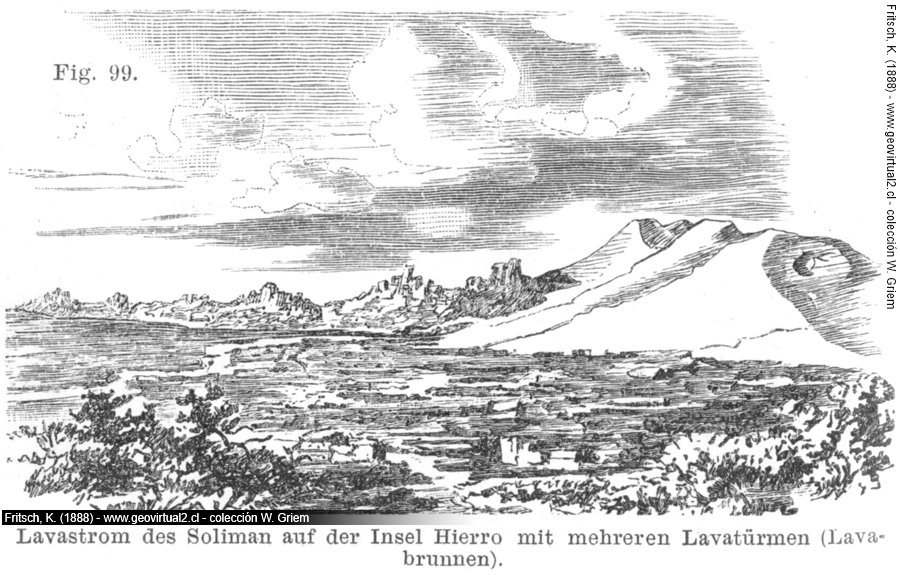 Fritsch, 1888: Lavas del Solimán, El Hierro