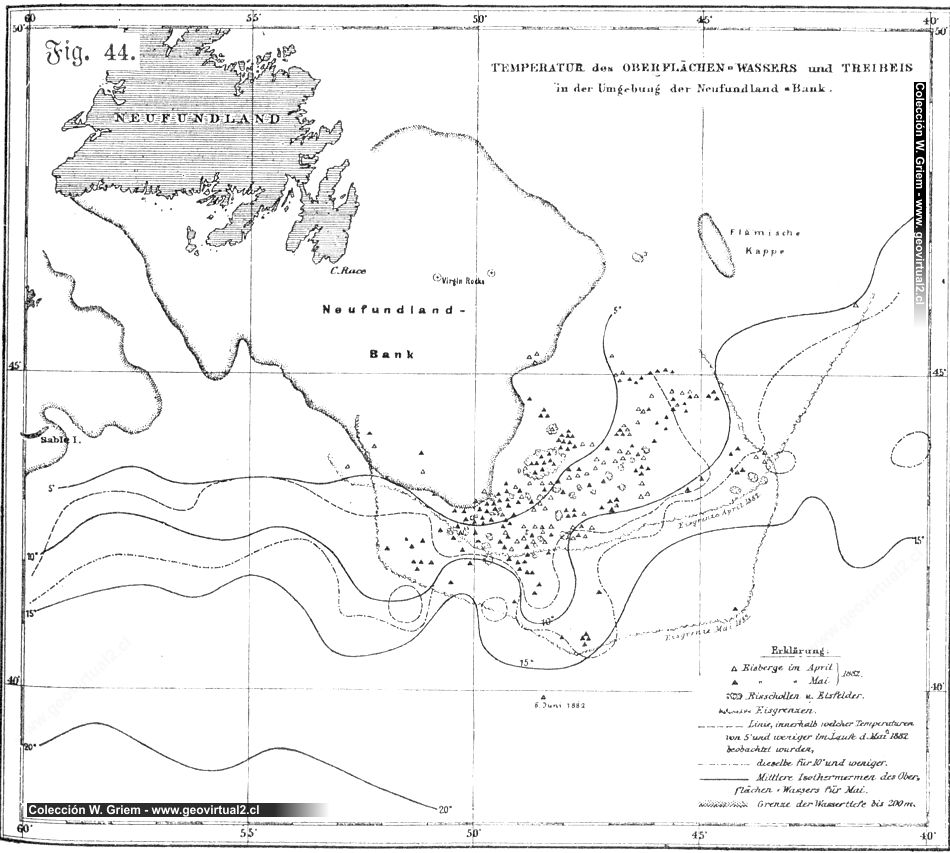 Tempanos, Icebergs en el sector de Newfoundland (Terranova)