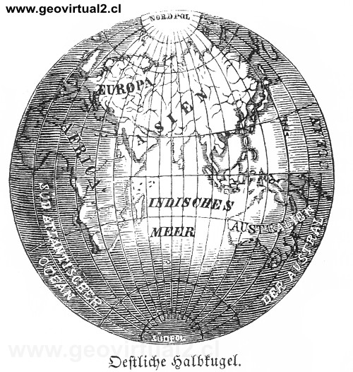 Weltkarte (Ludwig, 1861) - Indisches Meer