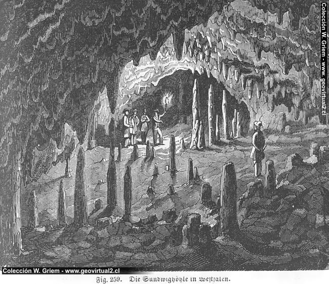 Ludwig, 1861: Die Sundwig - Höhle mit Stalagmiten