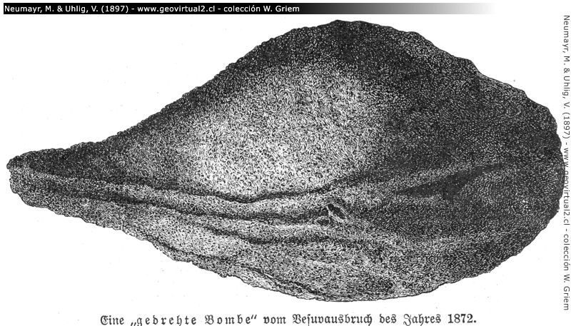 Neumayr & Uhlig (1897): Vulkanische Bombe