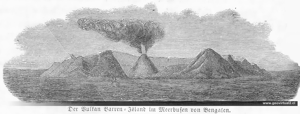 Roßmäßler(1863): Der Vulkan von Barren Island