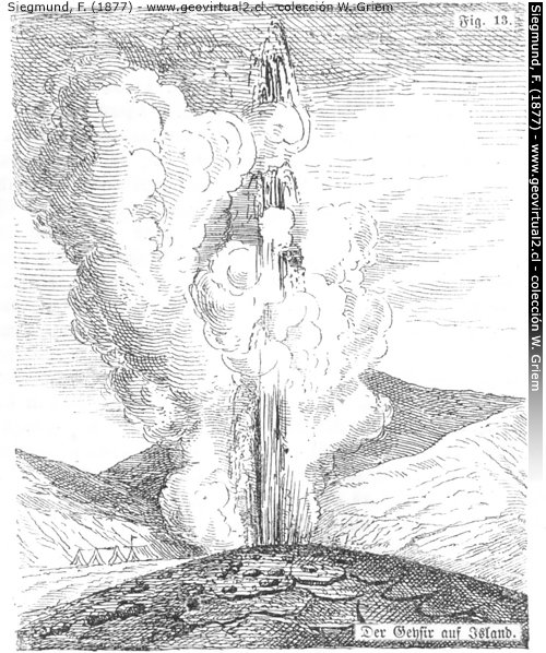 Geysir auf Island - Siegmund, 1877