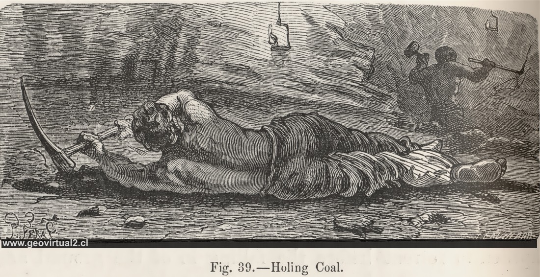 Das Aufbrechen der Kohle (Simonin, 1867)