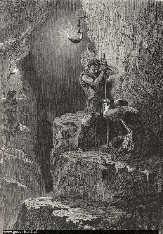 Bergmänner aus dem Harz am Gang (Simonin, 1867)