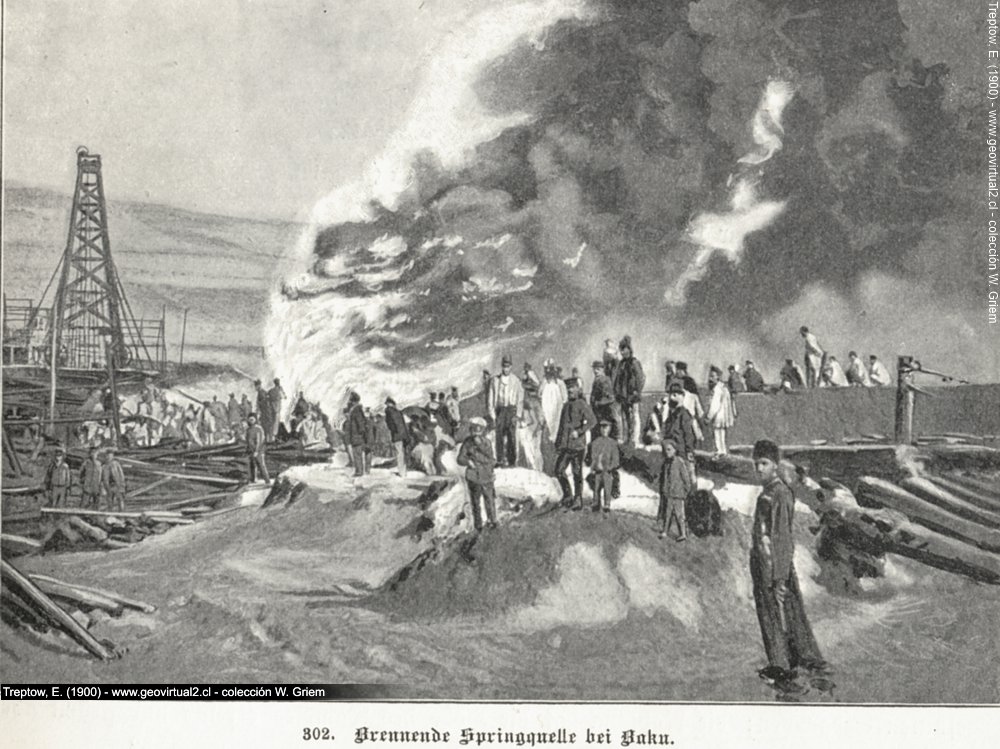 Brand einer Erdölquelle in Baku