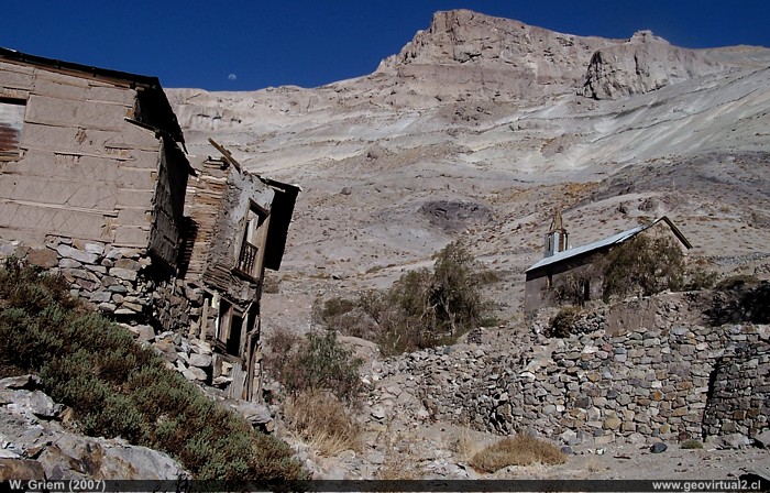 The Church and the former post office building of Cerro Blanco, Atacama Region; Chile