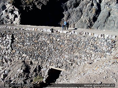 Historische Strasse in den Bergwerken von Cerro Blanco, Atacama