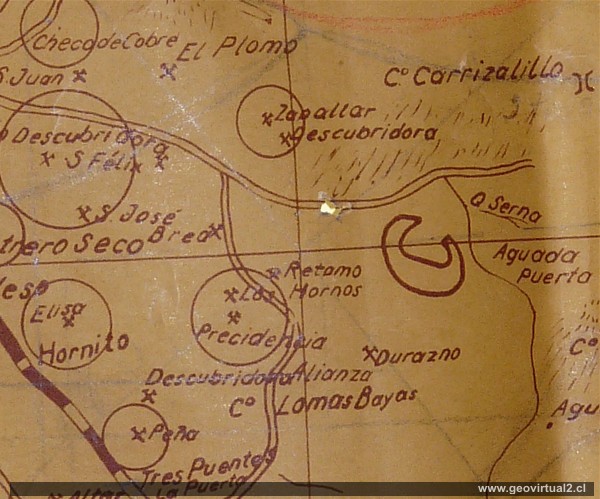 Carta de 1919 del distrito minero Zapallar - El Maray