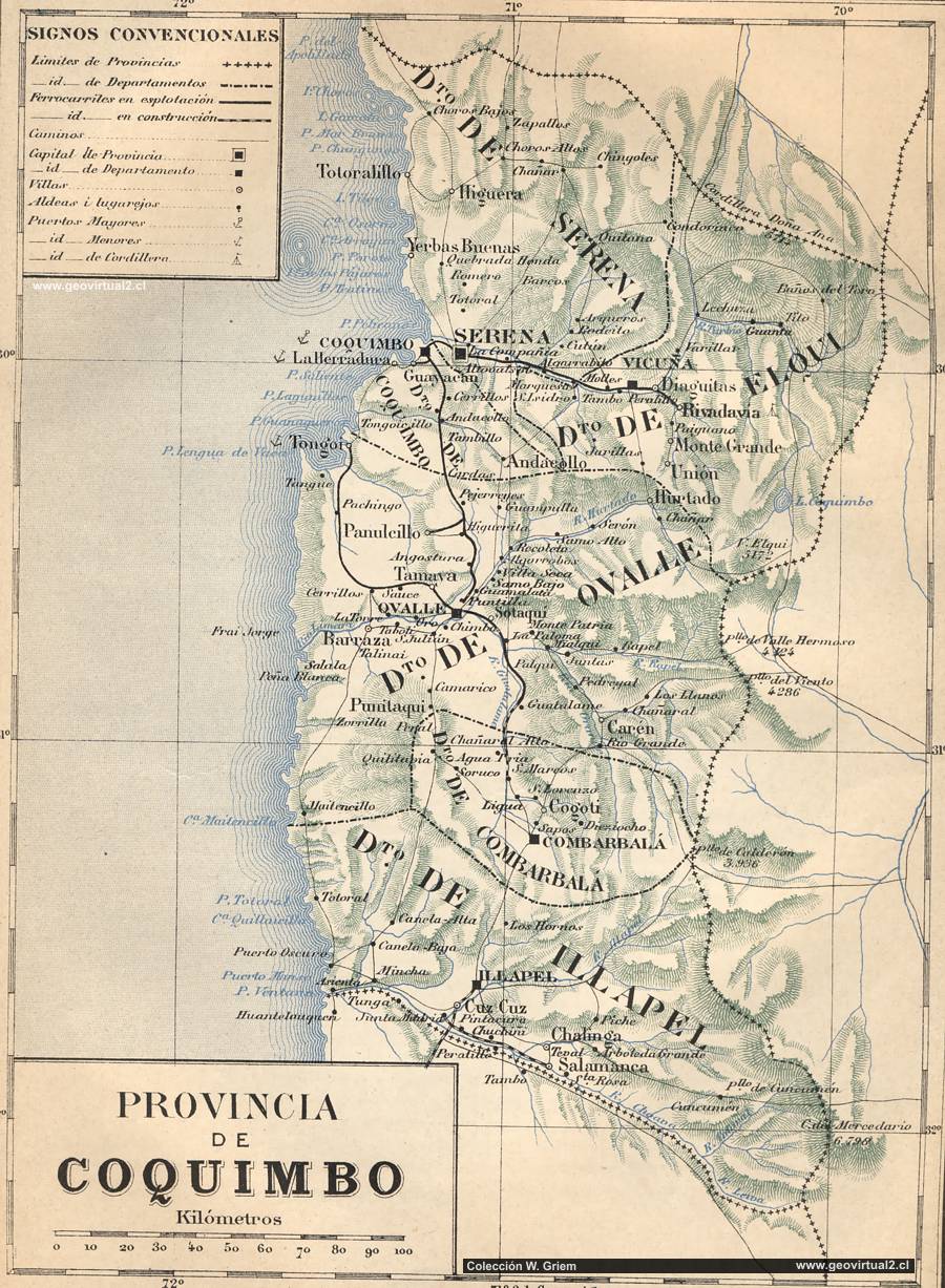 Mapa de Enrique Espinoza: Coquimbo 1903