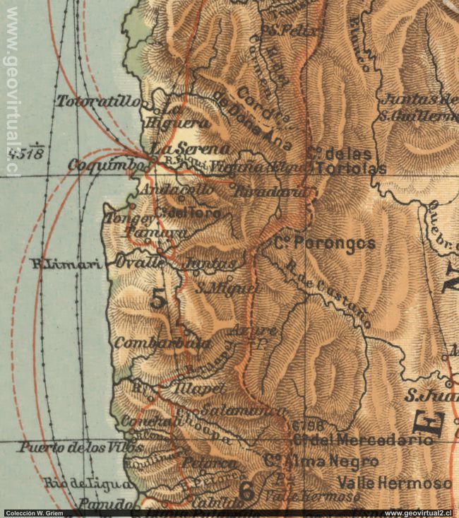 Mapa de Coquimbo: Stange 1914 
