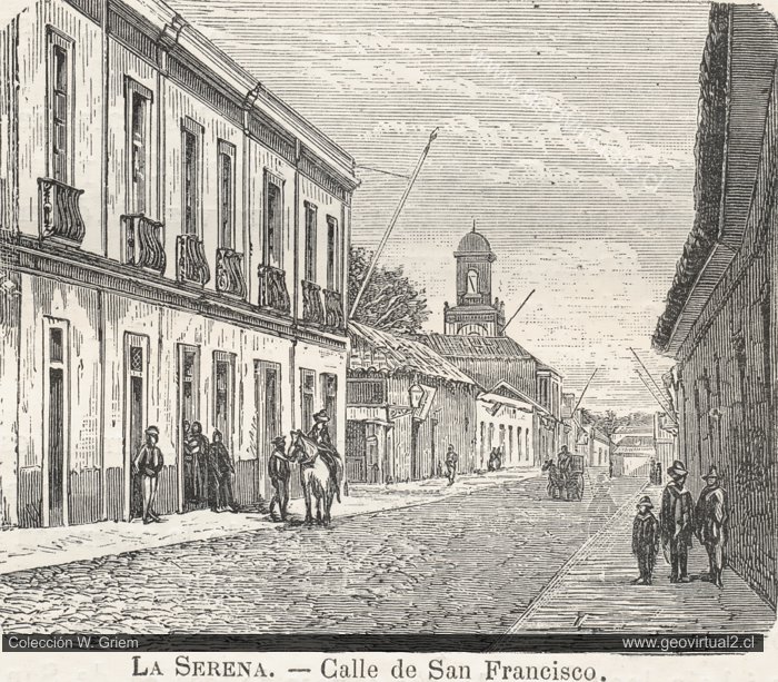 Tornero, 1872: La Serena, Calle San Francisco