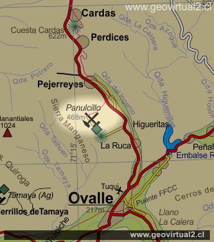 Mapa de Panulcillo, Chile