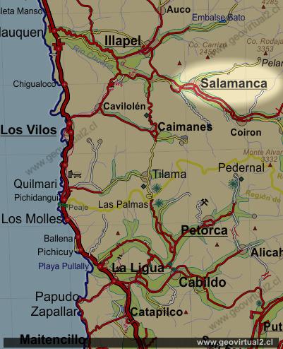 Mapa de Salamanca, Chile