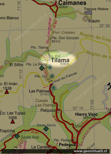 Mapa carretera: Tilama